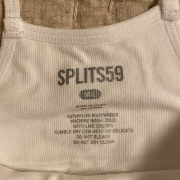Splits59 white Loren Seamless Waistlength tank M/L. NWT - Picture 3 of 7